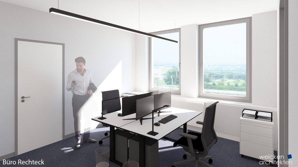 Büro im Rechteckbau
